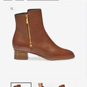 Sarah Flint Tan Leather Ankle Booties